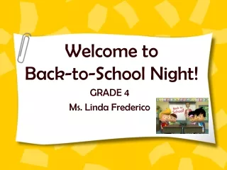 Welcome to  Back-to-School Night!