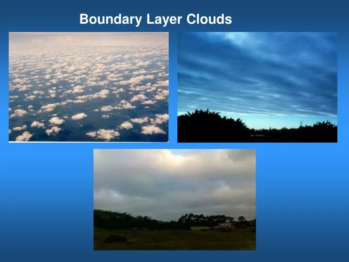boundary layer clouds