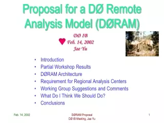 Proposal for a DØ Remote Analysis Model (DØRAM)