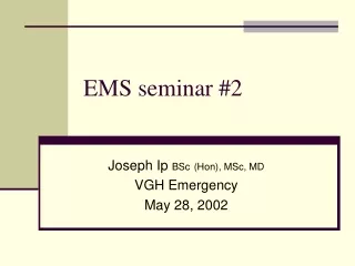 EMS seminar #2