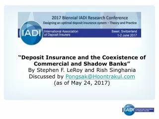 “Deposit Insurance and the Coexistence of Commercial and Shadow Banks”
