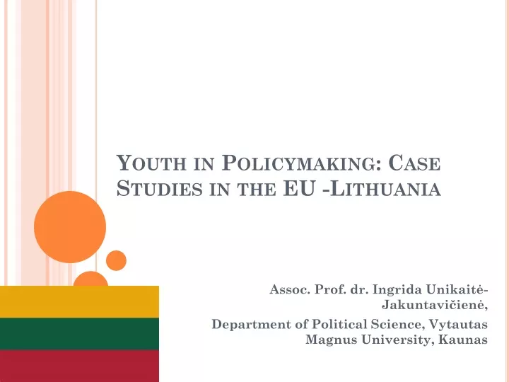 youth in policymaking case studies in the eu lithuania
