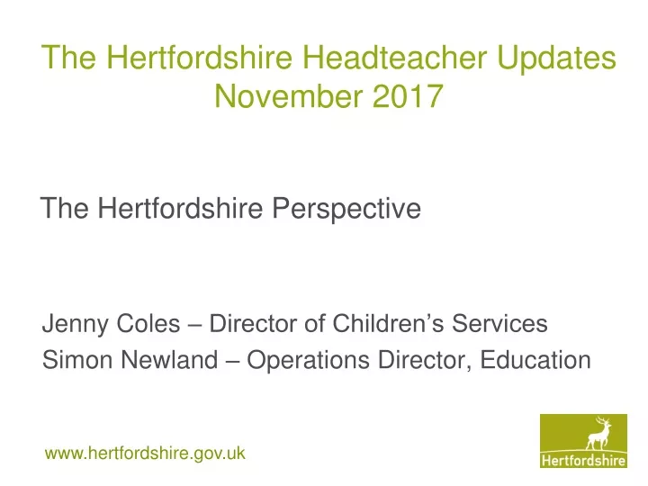 the hertfordshire headteacher updates november 2017