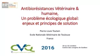Pierre-Louis Toutain Ecole Nationale Vétérinaire de Toulouse  France