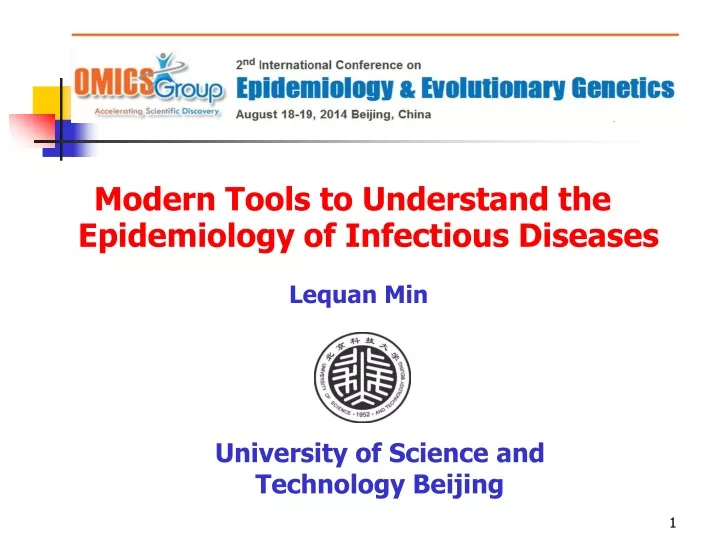 modern tools to understand the epidemiology