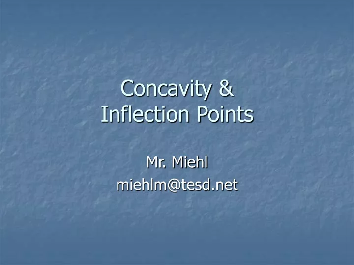 concavity inflection points