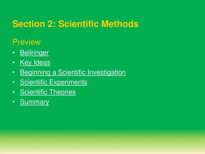 section 2 scientific methods
