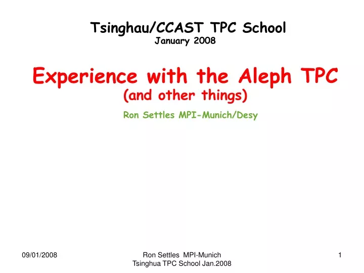 tsinghau ccast tpc school january 2008 experience