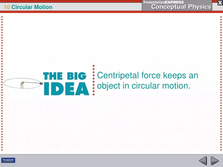 centripetal force keeps an object in circular