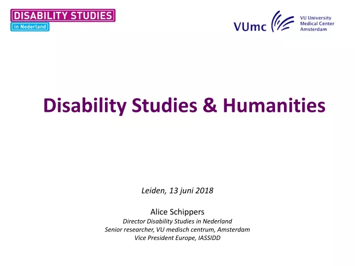 disability studies humanities
