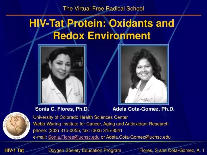 hiv tat protein oxidants and redox environment