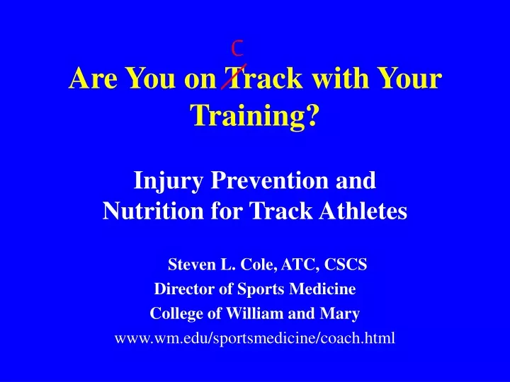 are you on track with your training