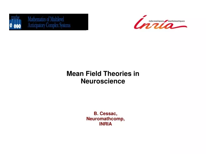 mean field theories in neuroscience