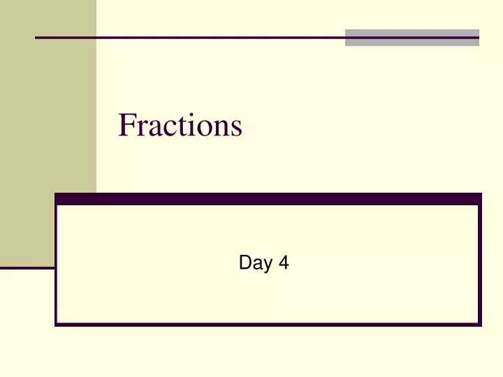 fractions