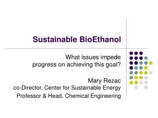 Sustainable BioEthanol