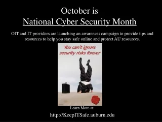 October is  National Cyber Security Month