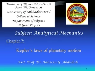Ministry of Higher Education &amp; Scientific Research University of Salahaddin-Erbil