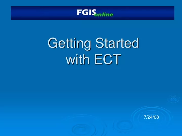 getting started with ect