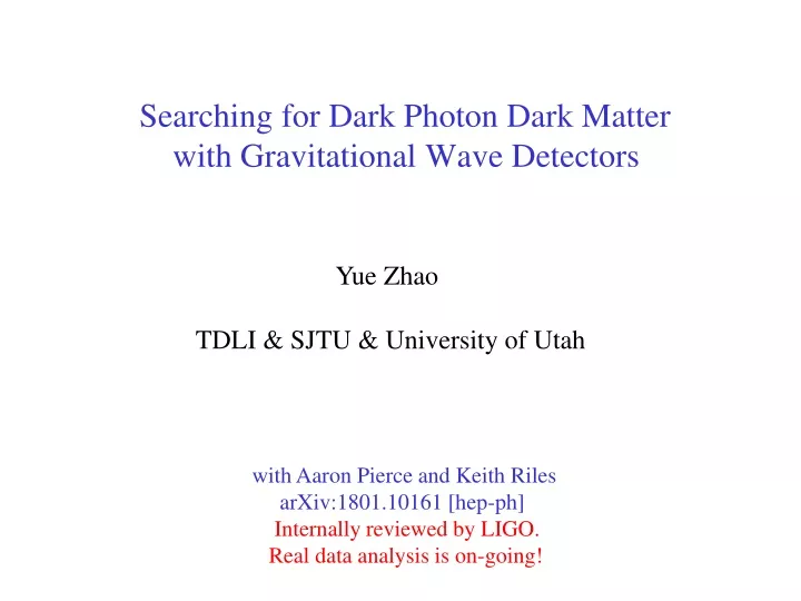 searching for dark photon dark matter with