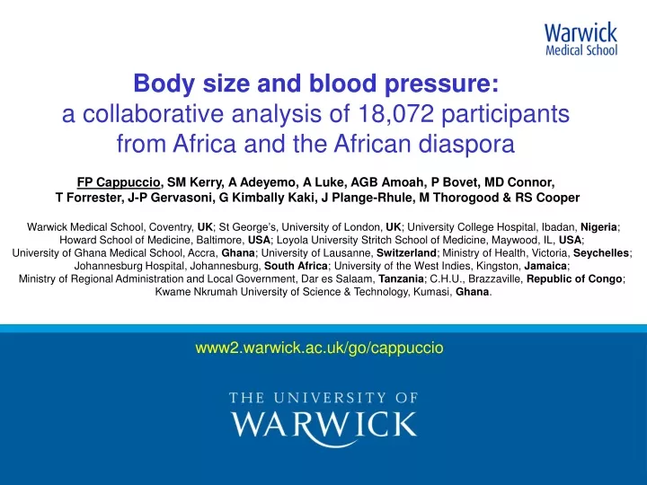 body size and blood pressure a collaborative