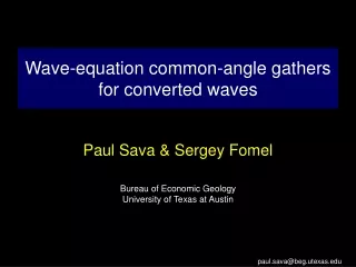 Wave-equation common-angle gathers  for converted waves