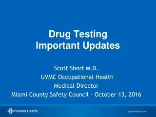 Drug Testing  Important  Updates