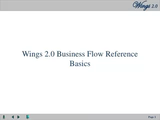 Wings 2.0 Business Flow Reference Basics