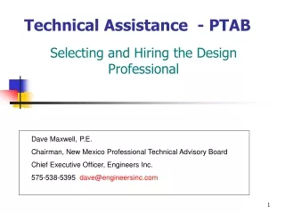 Technical Assistance  - PTAB