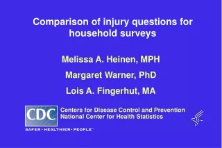 Comparison of injury questions for household surveys