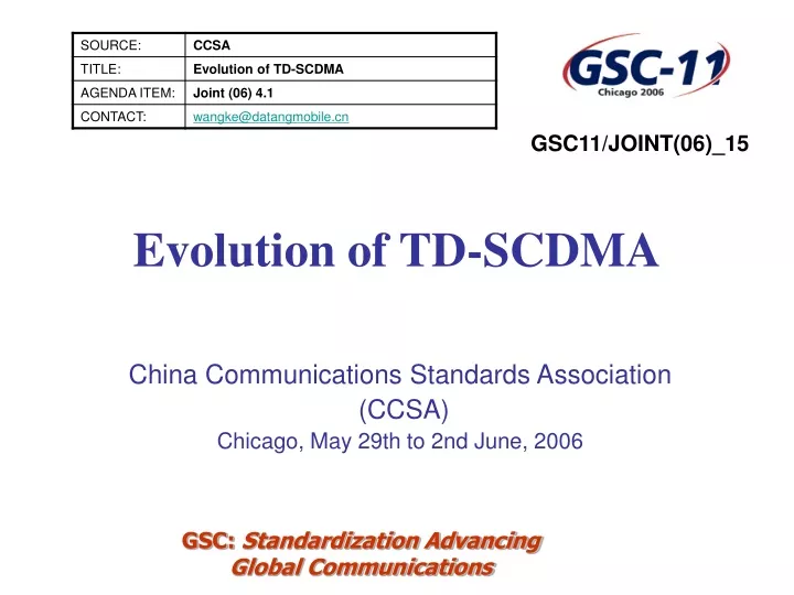 evolution of td scdma