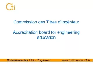 Commission des Titres d’Ingénieur Accreditation board for engineering education