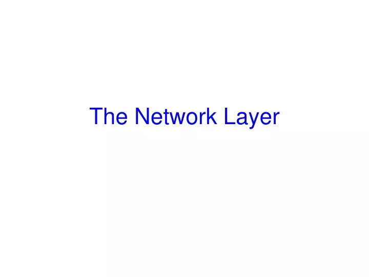 the network layer