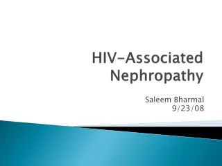HIV-Associated Nephropathy