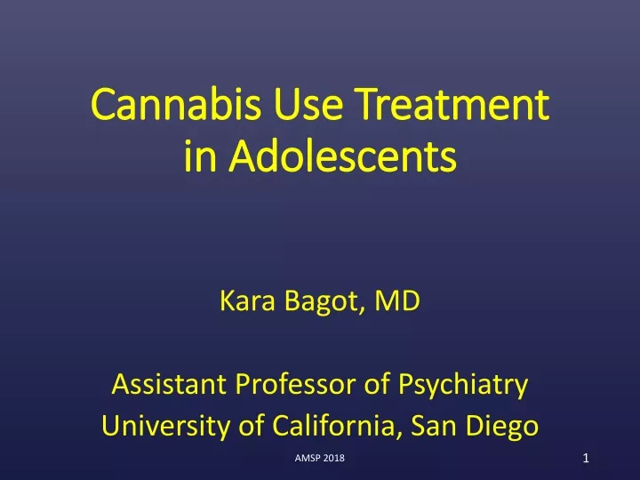 cannabis use treatment in adolescents
