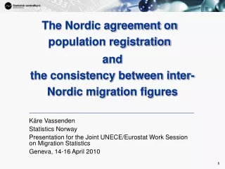 and the consistency between inter-Nordic migration figures