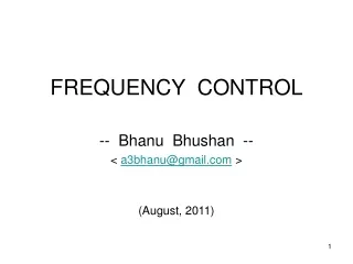 FREQUENCY  CONTROL