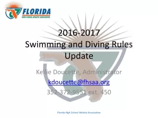 2016-2017 Swimming and Diving Rules Update