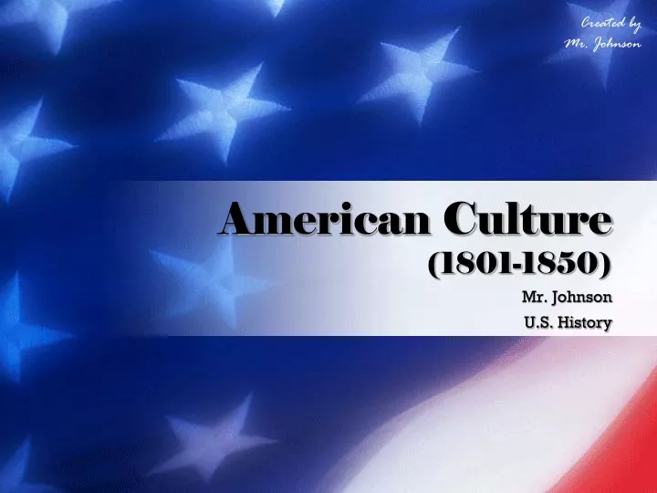 american culture 1801 1850