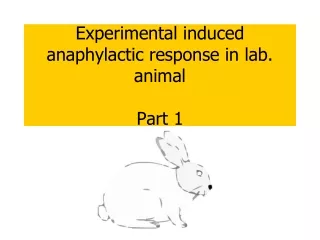 Experimental induced anaphylactic response in lab. animal Part 1