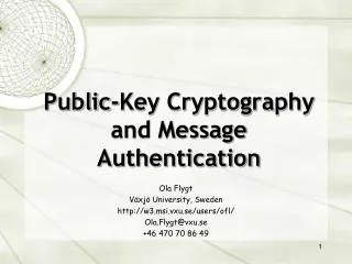 Public-Key Cryptography and Message Authentication