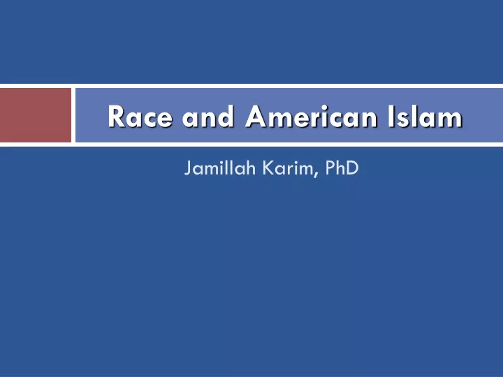 race and american islam