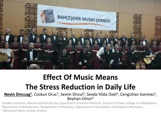 Effect  Of Music  Means The Stress Reduction  in Daily Life