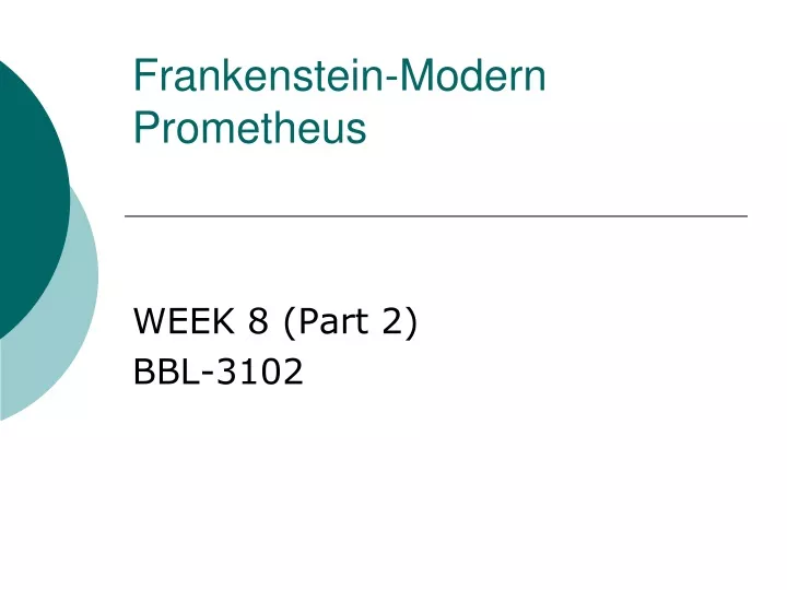 frankenstein modern prometheus