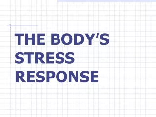 THE BODY’S STRESS RESPONSE