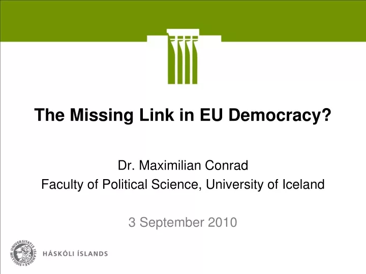 the missing link in eu democracy