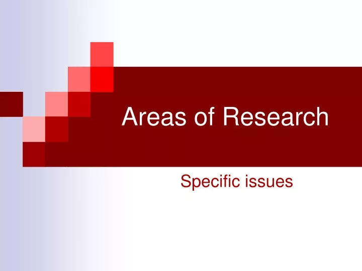 areas of research