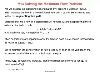 V13 Solving the Maximum-Flow Problem