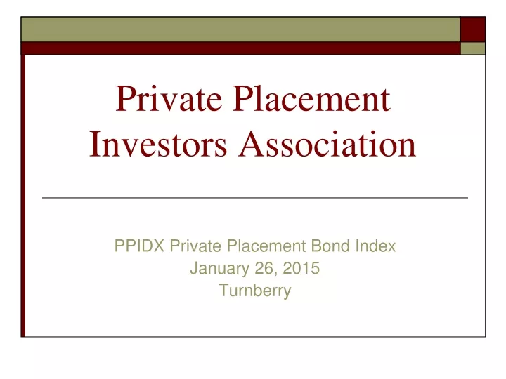 private placement investors association
