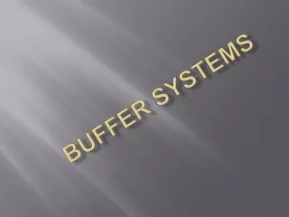 Buffer Systems