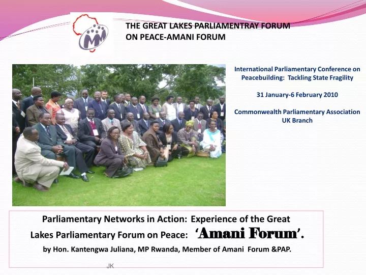 the great lakes parliamentray forum on peace
